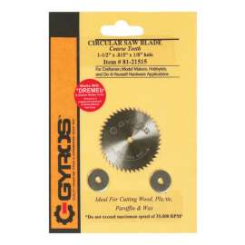 Gyros Tools 1-1/2 in. D X 1/8 in. Coarse Steel Circular Saw Blade 44 teeth 1 pc