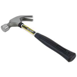 Steel Grip 16 oz Smooth Face Claw Hammer Steel Handle