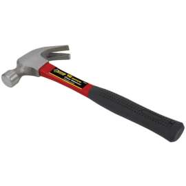 Steel Grip 16 oz Smooth Face Claw Hammer Fiberglass Handle