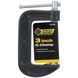 Steel Grip 3 in. Adjustable C-Clamp 1 pc