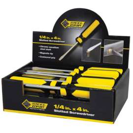 Steel Grip 1/4 in. X 4 in. L Slotted Screwdriver 1 pc