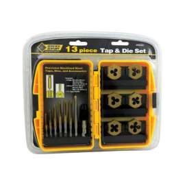 Steel Grip Steel Metric Tap and Die Set M3-0.5, M4-0.7, M5-0.8, M6-1.0, M7-1.0, M8-1.25 M3-0.5, M4-0