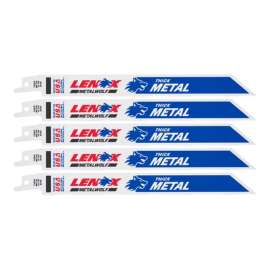 LENOX METALWOLF 8 in. Bi-Metal WAVE EDGE Reciprocating Saw Blade 14 TPI 5 pk