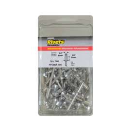 Surebonder 1/4 in. D X 3/8 in. Aluminum Rivets Silver 100 pk