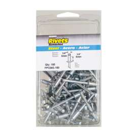Surebonder 1/4 in. D X 3/8 in. Steel Rivets Silver 100 pk
