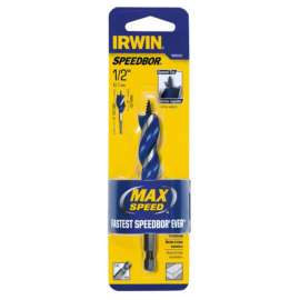 Irwin Speedbor 1/2 in. X 4 in. L Carbon Steel Wood Boring Bit 1 pc