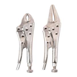 Home Plus 4-3/4 in. Carbon Steel Two Piece Locking Pliers Set
