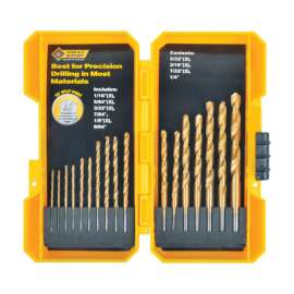 Steel Grip Titanium Drill Bit Set 17 pc