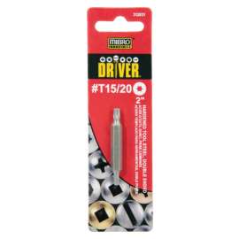 Mibro Torx T15 and T20 in. X 2 in. L Double-Ended Screwdriver Bit S2 Tool Steel 1 pc