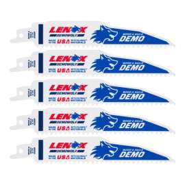 LENOX DEMOWOLF 6 in. Bi-Metal Reciprocating Saw Blade 6 TPI 5 pk