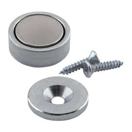 Magnet Source .25 in. L X .625 in. W Silver Super Latch Magnets 16 lb. pull 2 pc