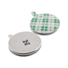 Magnet Source 0.75 in. L X 0.75 in. W Silver Disc Magnets with Adhesive 3.91 lb. pull 5 pc