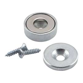 Magnet Source .281 in. L X .875 in. W Silver Super Latch Magnets 23 lb. pull 1 pc