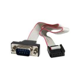 StarTech.com 16in 9 Pin Serial Male to 10 Pin Motherboard Header Panel Mount Cable