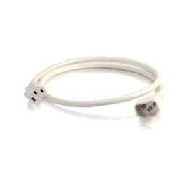 C2G 6ft 18AWG Power Cord (IEC320C14 to IEC320C13) - White