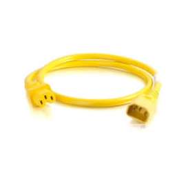 C2G 2ft 18AWG Power Cord (IEC320C14 to IEC320C13) - Yellow