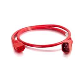 C2G 10ft 14AWG Power Cord (IEC320C14 to IEC320C13) -Red