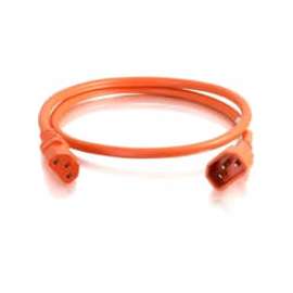 C2G 10ft 14AWG Power Cord (IEC320C14 to IEC320C13) - Orange