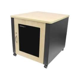 StarTech.com 12U Rack Enclosure Server Cabinet - 21.5 in. Deep - Quiet - Wood Finish