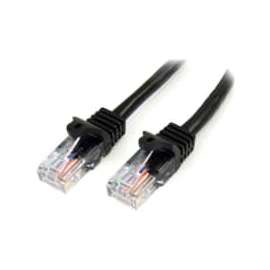 StarTech.com 3 ft Black Cat5e Snagless UTP Patch Cable