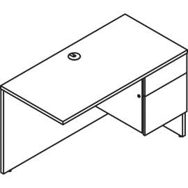 Lacasse Right Executive Return - 2-Drawer