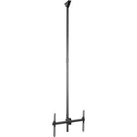 StarTech.com Ceiling TV Mount - 8.2' to 9.8' Long Pole - 32 to 75" TVs with a weight capacity of up to 110 lb. (50 kg) - Telescopic pole can extend from 8.2 to 9.8' (2.5 to 3 m) - Ceiling mount swivels +60 /-60 degrees to adjust to your ceiling - Swivel t