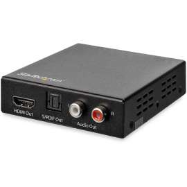 StarTech.com 4K HDMI Audio Extractor with 40K 60Hz Support - HDMI Audio De-embedder - HDR - Toslink Optical Audio - Dual RCA Audio - HDMI Audio - Supports the latest HDMI 2.0 specifications and HDR video pass-through and high video bandwidth up to 18Gbps