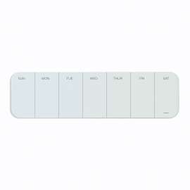 U Brands Magnetic Glass Dry Erase Weekly Calendar Board