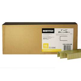 Bostitch S2 1 in. W X 1 in. L 16 Ga. Wide Crown Staples 10000 pk