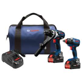 Bosch 18V CORE Cordless Brushless 2 Tool Hammer Drill and Impact Driver Kit