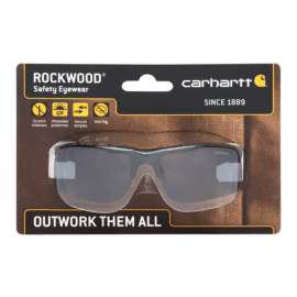Carhartt Rockwood Anti-Fog Safety Glasses Gray Lens Black Frame 1 pc