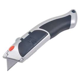 Steel Grip 7 in. Retractable Auto Reload Utility Knife Silver 1 pk