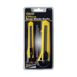 Steel Grip 5-1/2 in. Retractable Snap Blade Knife Set Yellow 2 pk