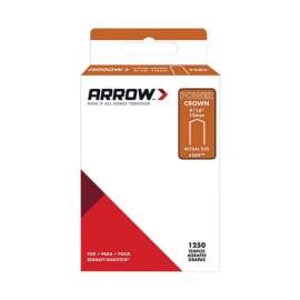 Arrow #589 3/8 in. W X 9/16 in. L 18 Ga. Power Crown Standard Staples 1250 pk