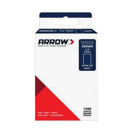 Arrow #858 1/2 in. W X 1/2 in. L 18 Ga. Wide Crown Standard Staples 1250 pk