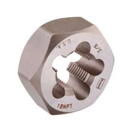 Irwin Hanson Carbon Steel SAE Hexagon Die 3/8 in. 3/8-18 1 pc