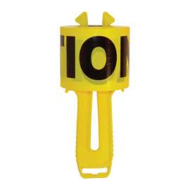 US Tape TapeWiz 300 ft. L X 1/2 in. W Plastic Caution Cuidado Barricade Tape and Reel Yellow