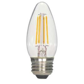 Satco . B11 E26 (Medium) Filament LED Bulb Warm White 60 Watt Equivalence 2 pk