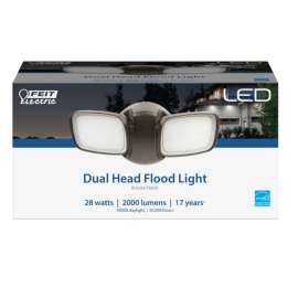 Feit Electric Switch Hardwired LED Bronze Security Floodlight