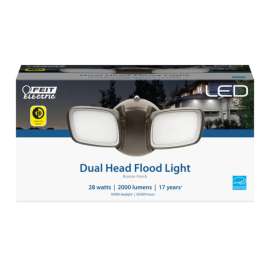 Feit Electric Dusk to Dawn Hardwired LED Bronze Security Floodlight