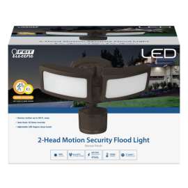 Feit Electric Motion-Sensing Hardwired LED Bronze Security Floodlight