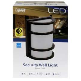 Feit Electric Dusk to Dawn Hardwired LED Bronze Security Wall Light