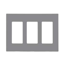 Leviton Decora Light Gray 3 gang Polycarbonate Decorator Screwless Wall Plate 1 pk