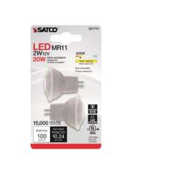 Satco . MR11 GU4 LED Bulb Soft White 20 Watt Equivalence 2 pk