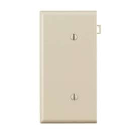 Leviton Light Almond 1 gang Thermoplastic Nylon Blank Sectional End Wall Plate 1 pk
