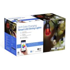 Feit Electric Smart LED String Lights Multicolored 24 ft. 12 lights