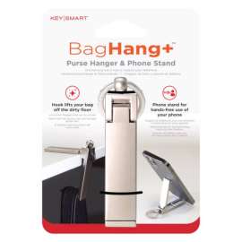 KeySmart BagHang Plus Silver Phone Stand For All Smartphones