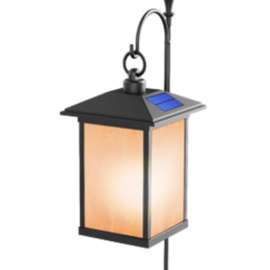 Feit Electric OneSync 4 in. Solar Power Metal Square Hanging Pathway Light Bronze
