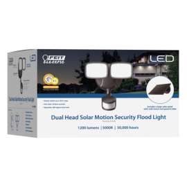 Feit Electric Motion-Sensing Solar Powered LED Bronze Security Floodlight