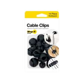 Wrap-It Storage Black Silicone Cable Clip